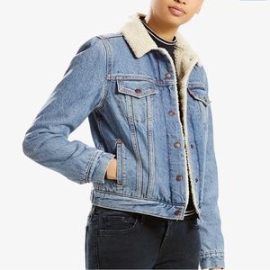 Levi’s Original Sherpa Trucker Jacket in light blue